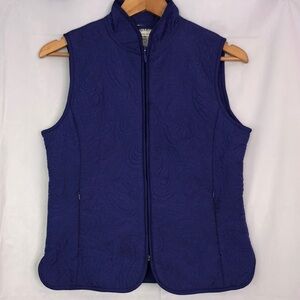 Pendleton Women’s Blue Quilted Vest Hidden Pocket Size XS